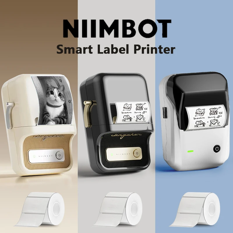 Niimbot B21 Smart Mini Printer Wireless Thermal Label Printer Adhesive Labeller Mobile Portable UV DIY Photo Tag Maker For Home