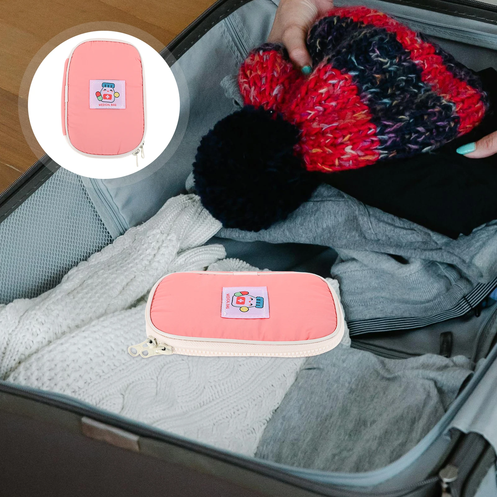 

Travel Medicine Bag Compact Lightweight Portable Medical Supply Bag for Outdoor Use Emergency Medication Organizer Secure Dry