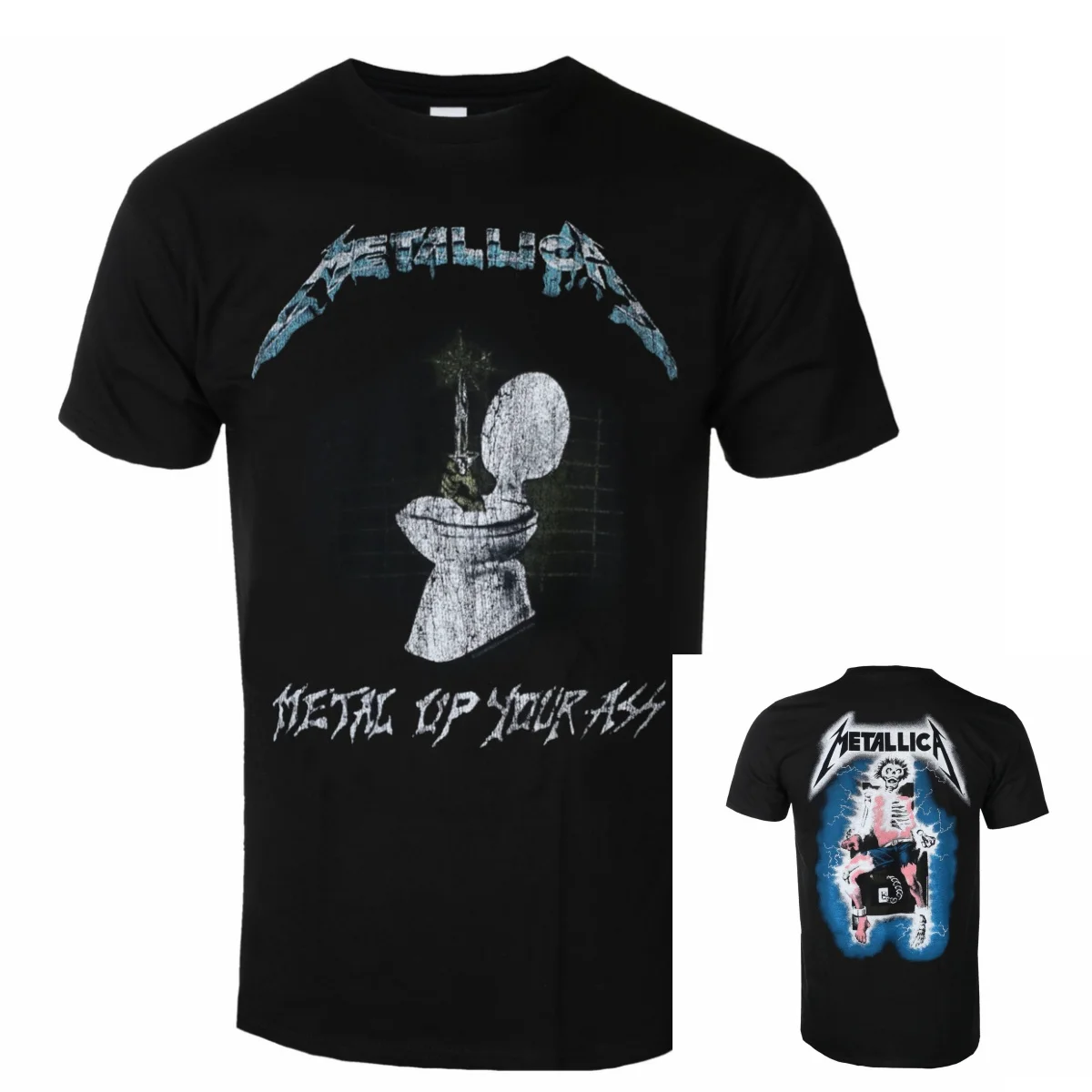 Camiseta informal de verano de Metallica Metal Up Your Heavy Metal Rock Band, marca de lujo para hombres y mujeres