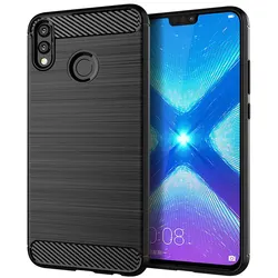 Matte Silicone Case for Honor 8X TPU Shockproof Carbon Fiber Soft Back Cover for honor 8x Huawey Anti-knock frosted case