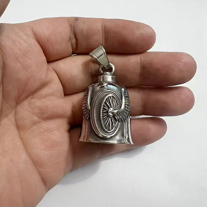 Polished Stainless Steel Casting Winged Wheel Exorcism Bell - Riding Design Kitchen Sink Strainer