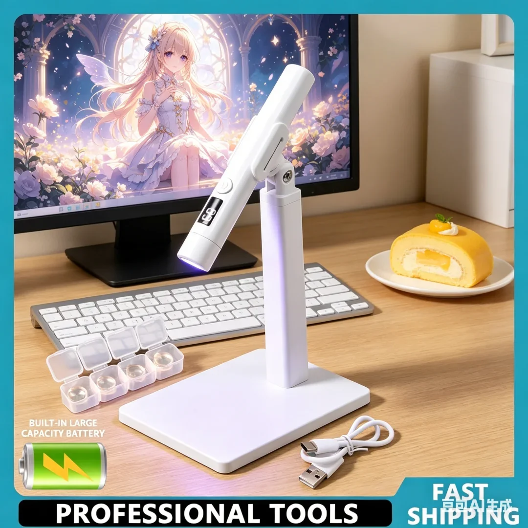 

Rarefied Professional Nail UV LED Lamp Desk With Display Rechargeable Portable Mini Nail Dryer Stand UV Lamp for Nails Art
