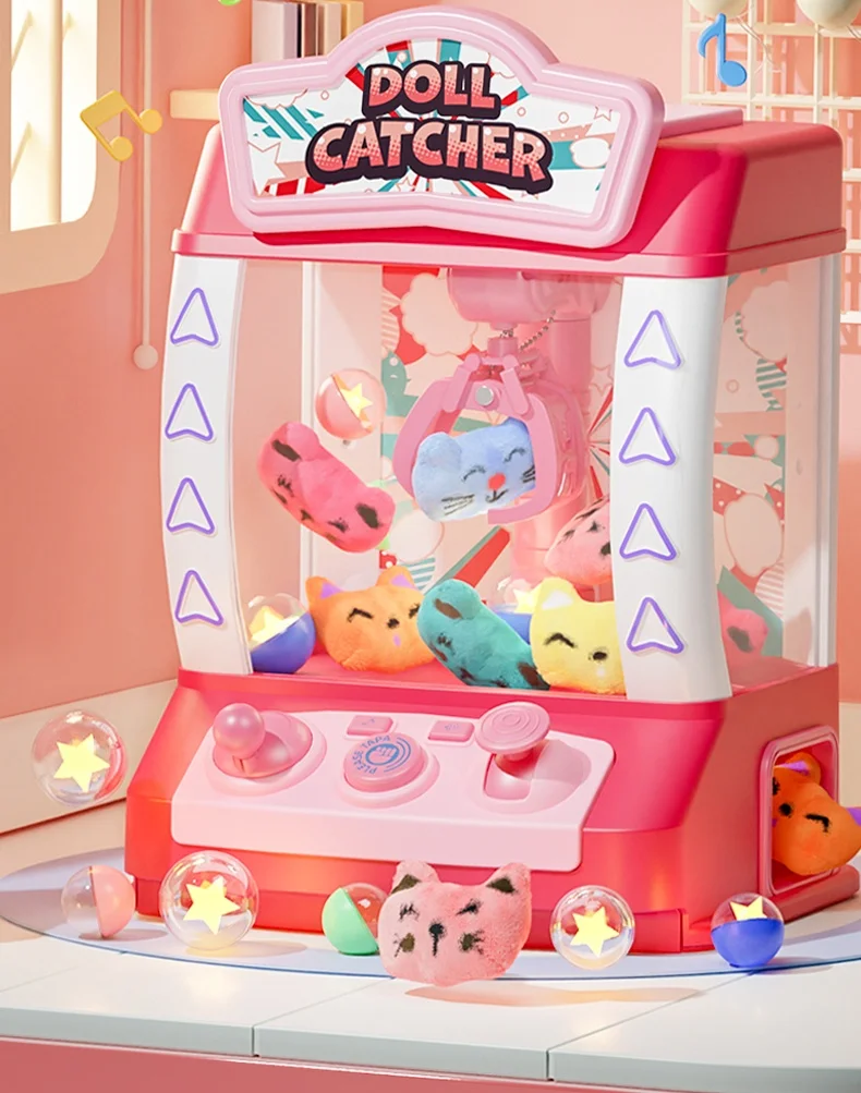 Huishoudelijke klauwmachine voor kinderen Spelmachine, snoepautomaat, prijzendispenser speelgoed, met led-verlichting en verstelbare geluidseffecten, geschikt voor jongens en meisjes