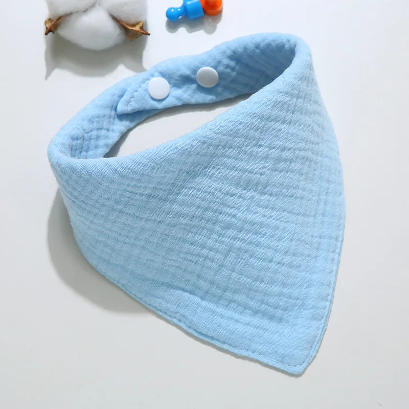 3 pcs Soft Cotton Triangle Scarf Solid Color Snap Button Bib Baby Feeding Drool Saliva Towel Bandana Burp Cloth Baby Stuff