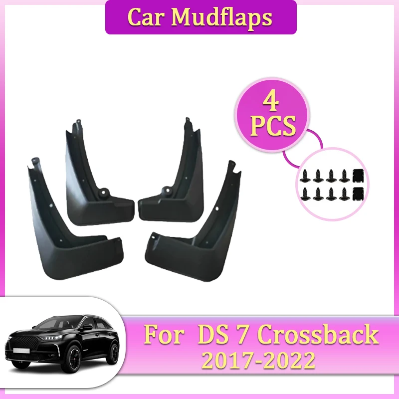 

Car Mudguards Parts For DS 7 Crossback 2017~2022 Front Rear Wheel Mudguards Mudflap Fender Flare Cover Guard Auto Mud Accessorie
