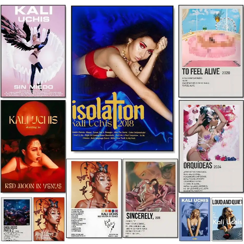 ملصق المغني Kali Uchis عالي الدقة ذاتي اللصق مقاوم للماء ملصقات ديكور متعدد الاستخدامات للمنازل والحانات والفنادق المزيد