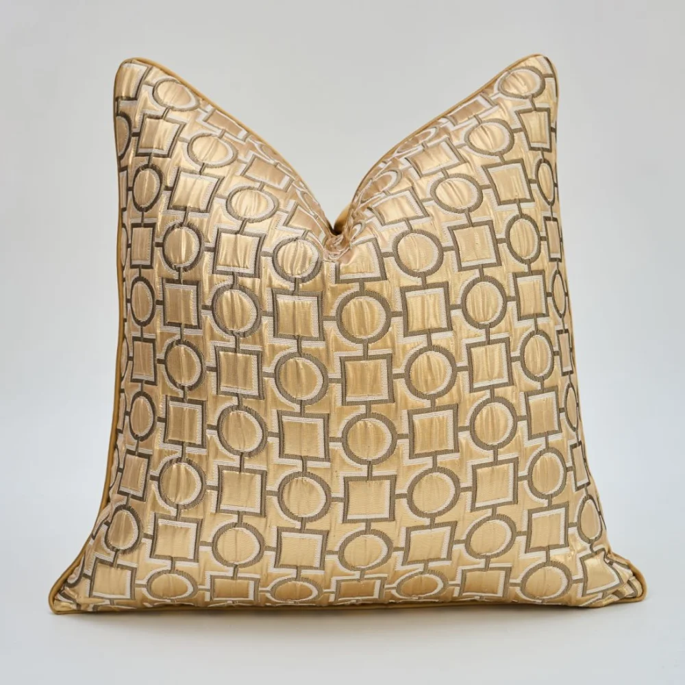 Luxury Sofa Cushion Cover Gold and Grey Pillow Covers for Home Decoration 45x45cm
