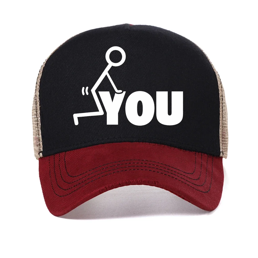 2026 YOU Stick Figure baseball cap fashion men women casual sun Snapback hat outdoor adjustable mesh breathable caps