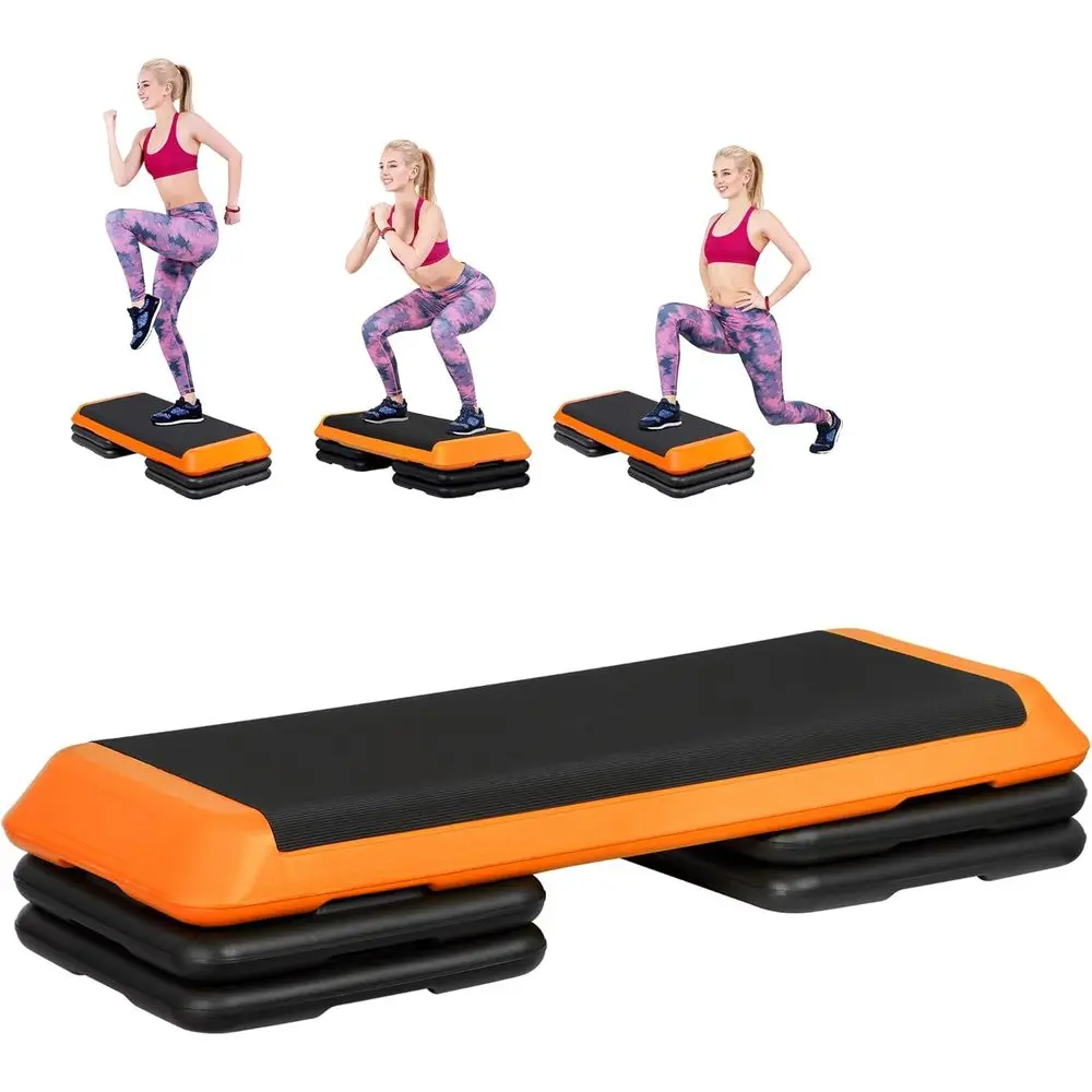 

Adjustable 28.15-43 Exercise Step Platform Trainer Stepper