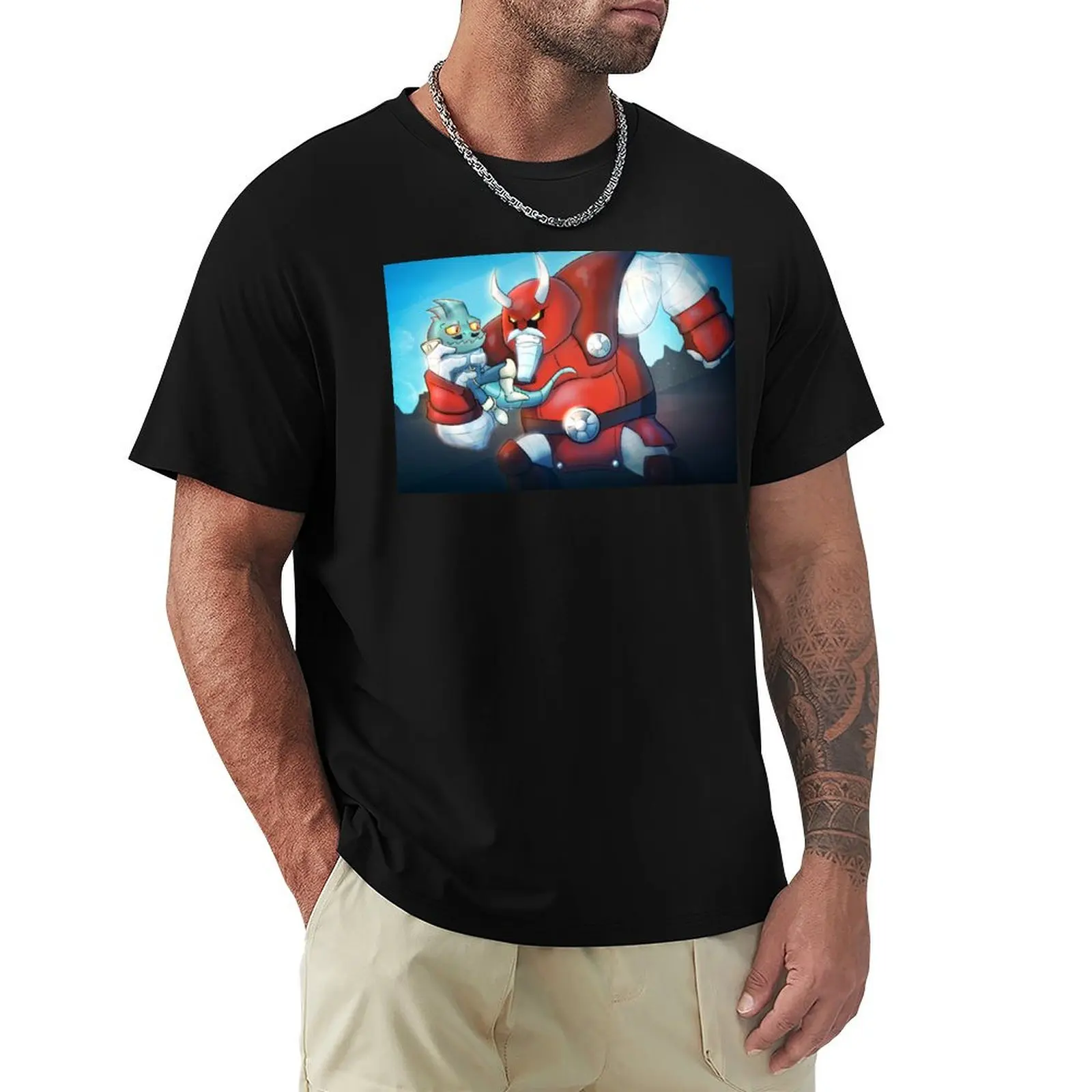 

Awesomenauts: Skolldir vs Leon T-Shirt Quick Dry Light Sports T-Shirt