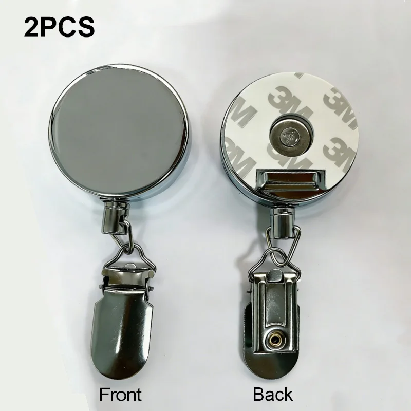 2 Stück Automatisch Einziehbarer Handtuchhalter mit Diebstahlschutz-Schlüsselanhänger, Selbstklebender Wandmontierter Handtuchhalter für Badezimmer und Küche – Detail 1