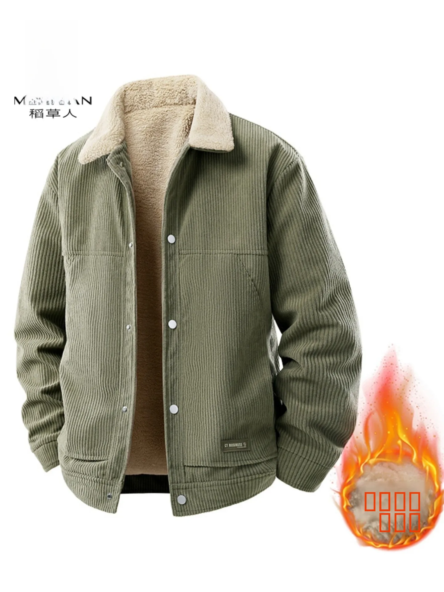 

Утепленная вельветовая куртка для мужчин: зимняя, на хлопковом наполнителе, ветрозащитная, теплая, с подкладкой из овечьего флиса, свободного кроя, морозостойкая одежда