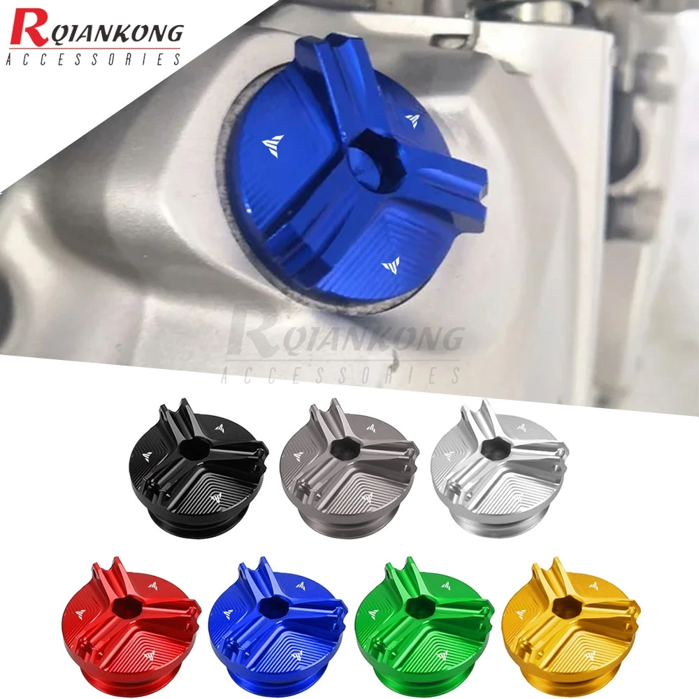 

M19*2.5 Motorcycle Aluminum Oil Filter Cup Engine Plug Covers For YAMAHA FZ-09 MT-09 MT 09 Tracer 2014-2025 MT-03 MT03 2006-2025
