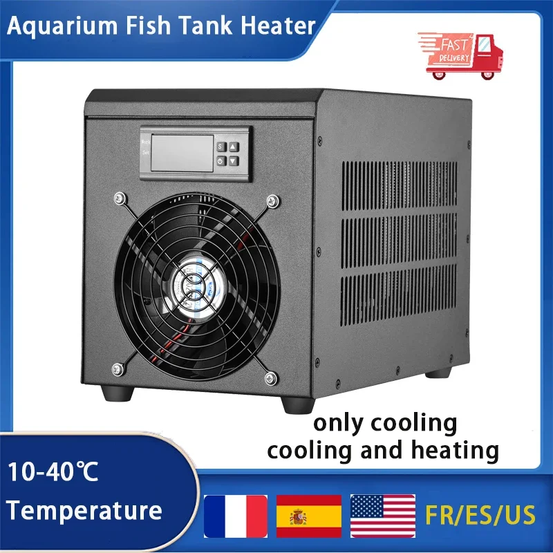 

60L Aquarium Water Chiller Fish Tank Cooler Heater System 10-40℃ Temperature Setting Constant Quiet For Home Shrimp Breeding