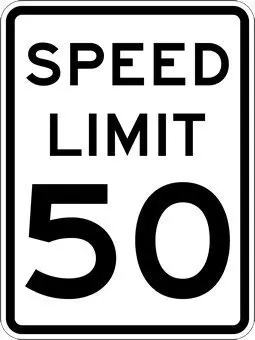 New Metal Sign Aluminum Sign 50 MPH Speed Limit Signs for Outdoor & Indoor 12