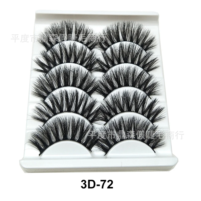 5 Paar natürliche künstliche Wimpern, 3D-Kunstwimpern mit dicken künstlichen Wimpernverlängerungen, wiederverwendbares Make-up, weich und einfach zu tragen – Detail 25