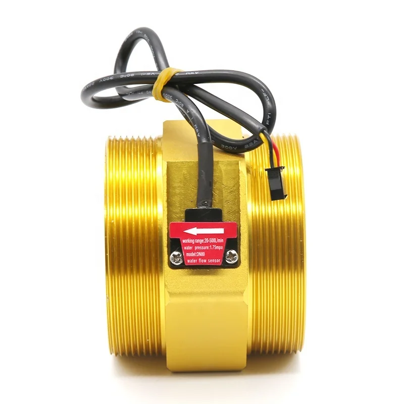 

YF-DN80 20-500 л/мин Датчик расхода воды G3 дюйма 1,75 МПа Большая труба Турбинный расходомер Холла DN80 DC3,5-24 В