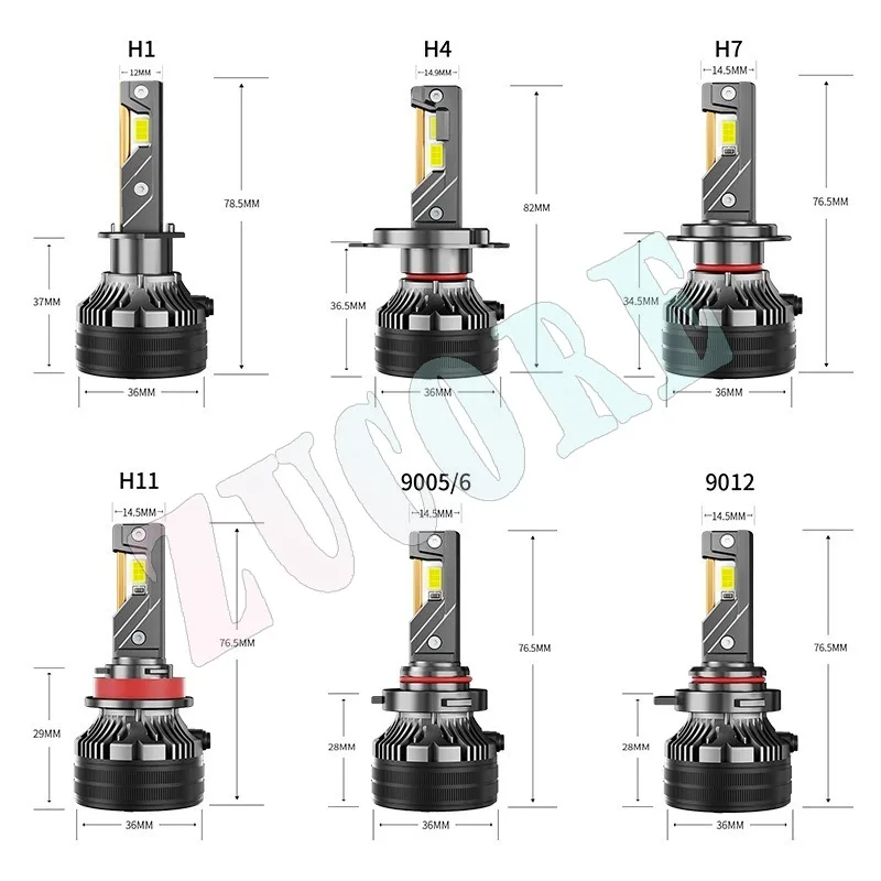 Q7 Three Copper Tube Car LEDH1 Headlight H4H7H11900590129006 LED Bulb