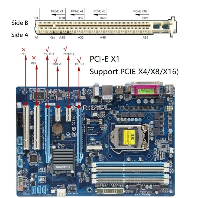 AX99100 Chipest RS232 Serial COM & DB25 Printer Parallel Port LPT to PCI Riser Card Adapter For Desktop PC F19E