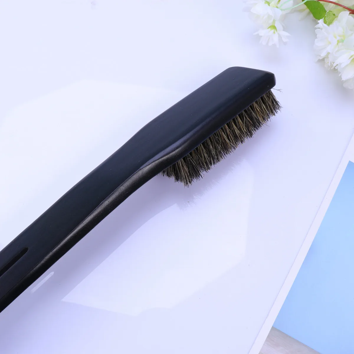 

2Pcs Long Handle Bath Brush Natural Wood Handle Soft Natural Bristles Body Care Brush Exfoliating Shower Scrubber for Men Women