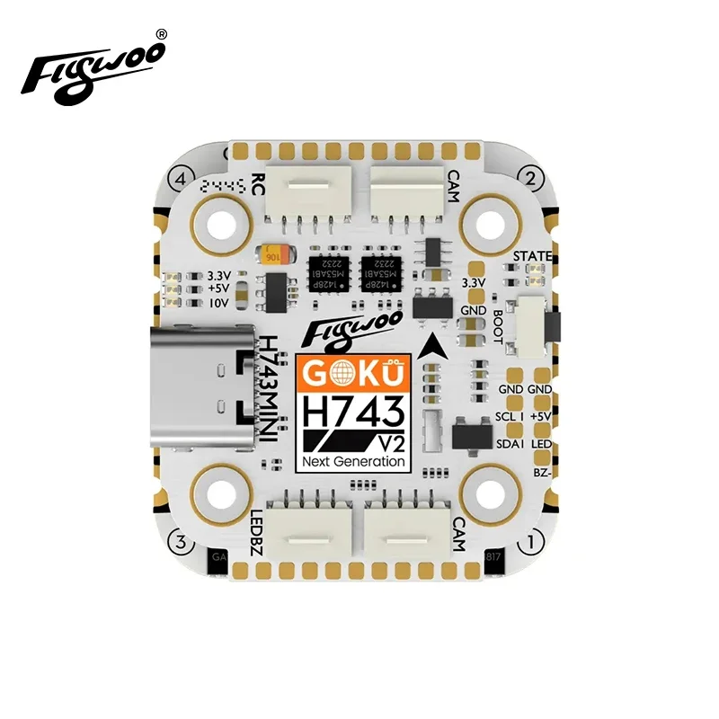 Flywoo GOKU H743 PRO Mini 45A 32Bit 128K 20*20 Stapel – Plug&Play O4 / O4 Pro