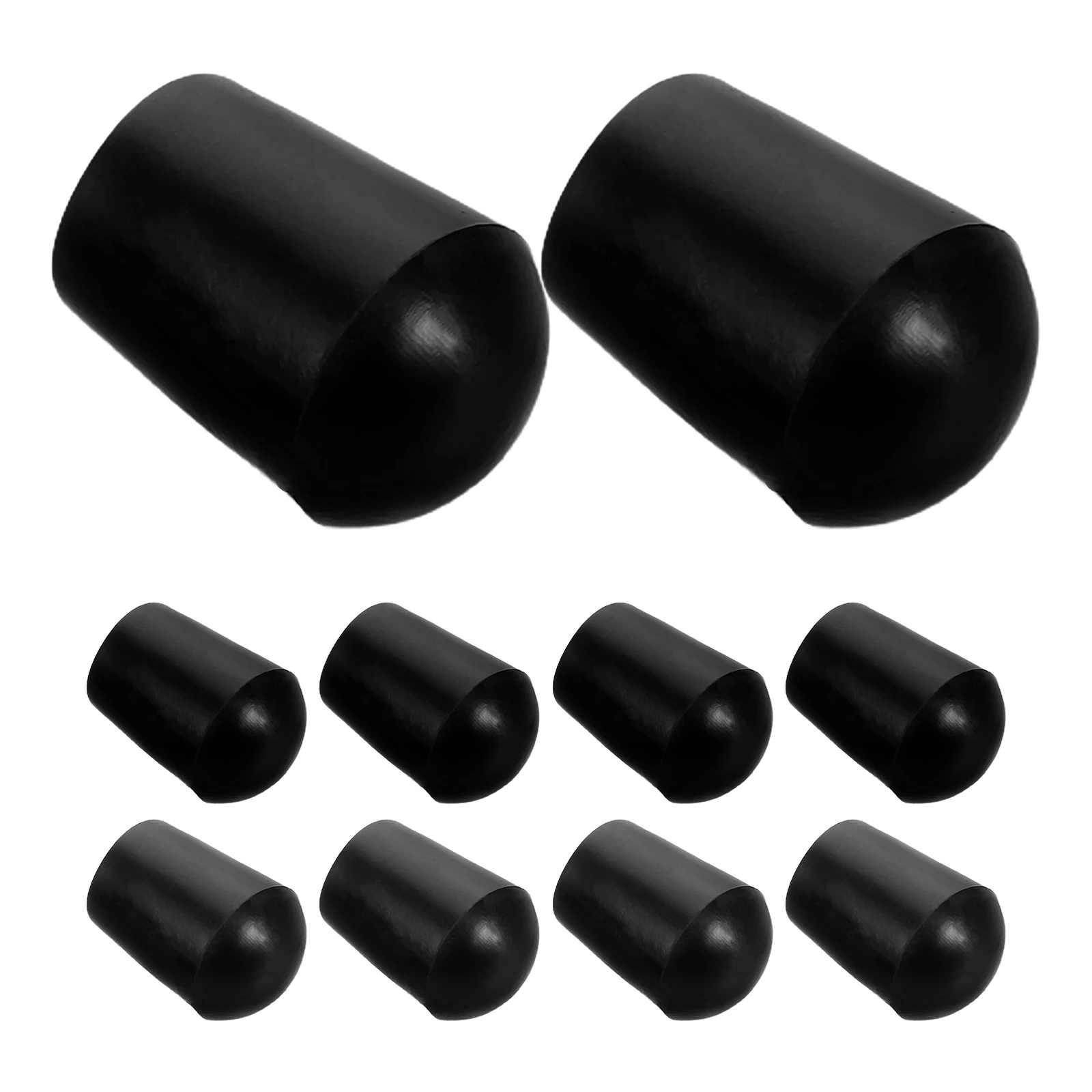 

10 Pcs Violin Tail Post Anti-slip Pad Instrument Endpin Caps Cello Black Rubber Double Bass