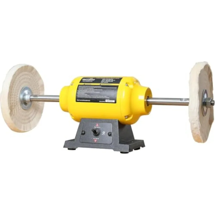 

Dual Speed Bench Buffer Polisher 1.8/3.1A 8 inch Jewelry Buffer Polisher Machine 1725/3450 RPM Power Bench Polisher with 2 cott
