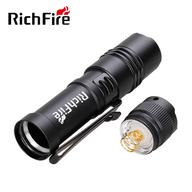 Latarka LED RichFire 1000 lm MINI latarka CR123A na kemping, wędrówki, samoobrony