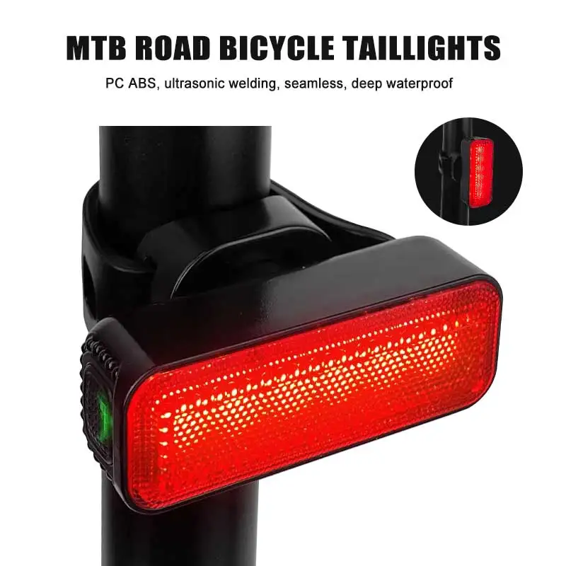 TOPRIDER Q8 Rear Bike Tail Light USB Rechargeable Red Ultra Bright Taillights Fit On Bicycle/Helmet Easy to Install for Cycling