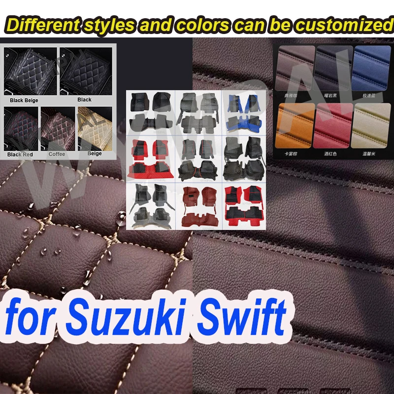 

LUXURY кожаные автомобильные коврики для Suzuki Swift AZG412 413D 414 2011 ~ 2017 5 дверей водонепроницаемый коврик автомобильный напольный коврик коврик