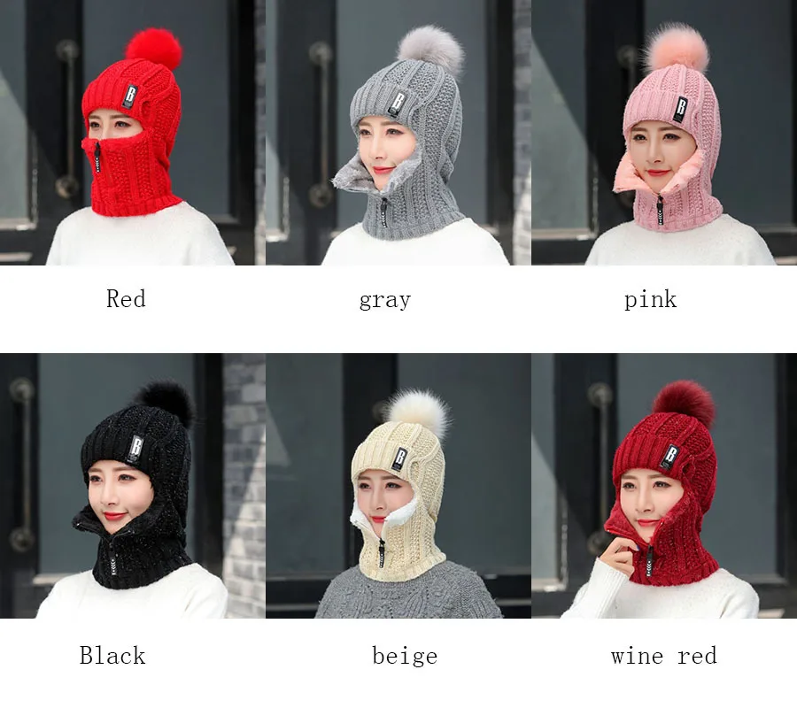 

Wool Knitted Hat Ski Hat New Style Fashion Women Winter Hat Stylish Soft Hats For Women Outdoor Streetwear Warm Knitted Hats