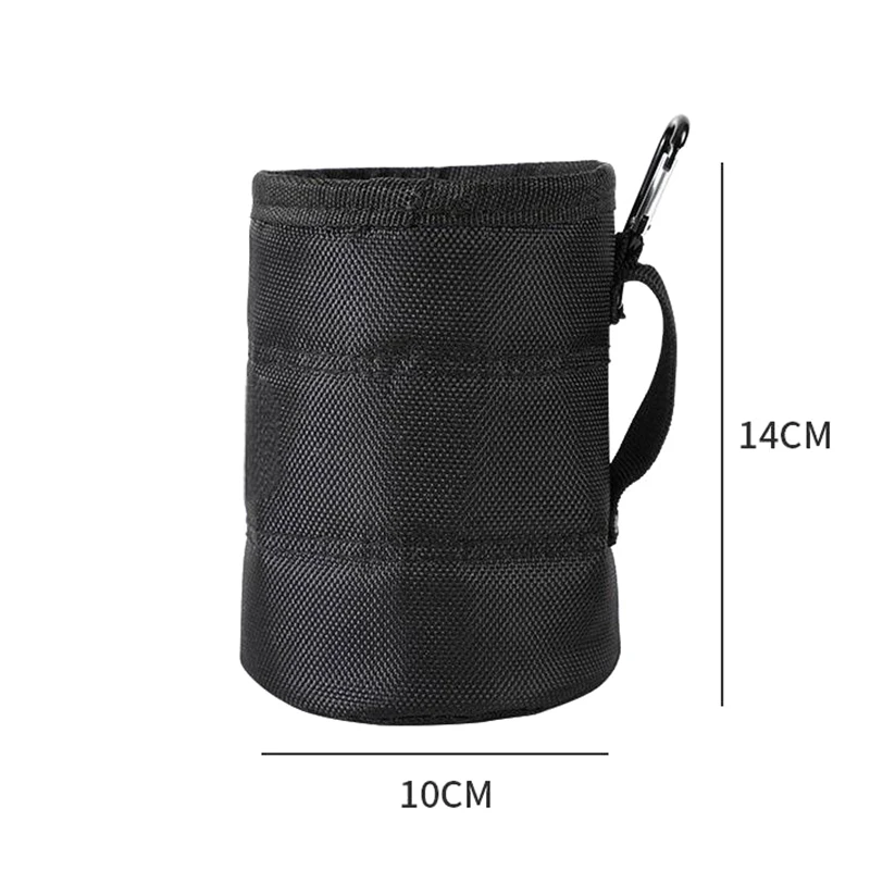 Durable Black Multi-Functional Tool Belt Pouch Screw & Nail Storage Bag Thickened Wear-Resistant Home Repair Organizer