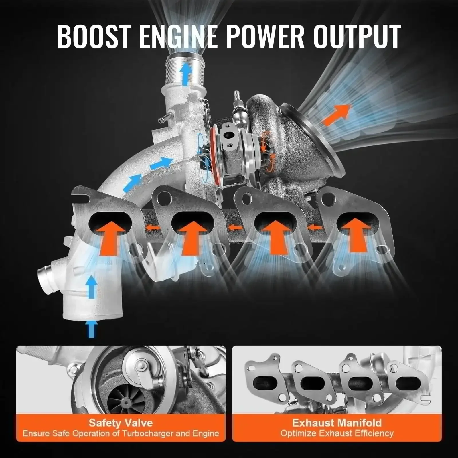 

[XMSJ]Turbo Turbocharger Kit for Engines Chevy Chevrolet Cruze 2011-2019 1.4T