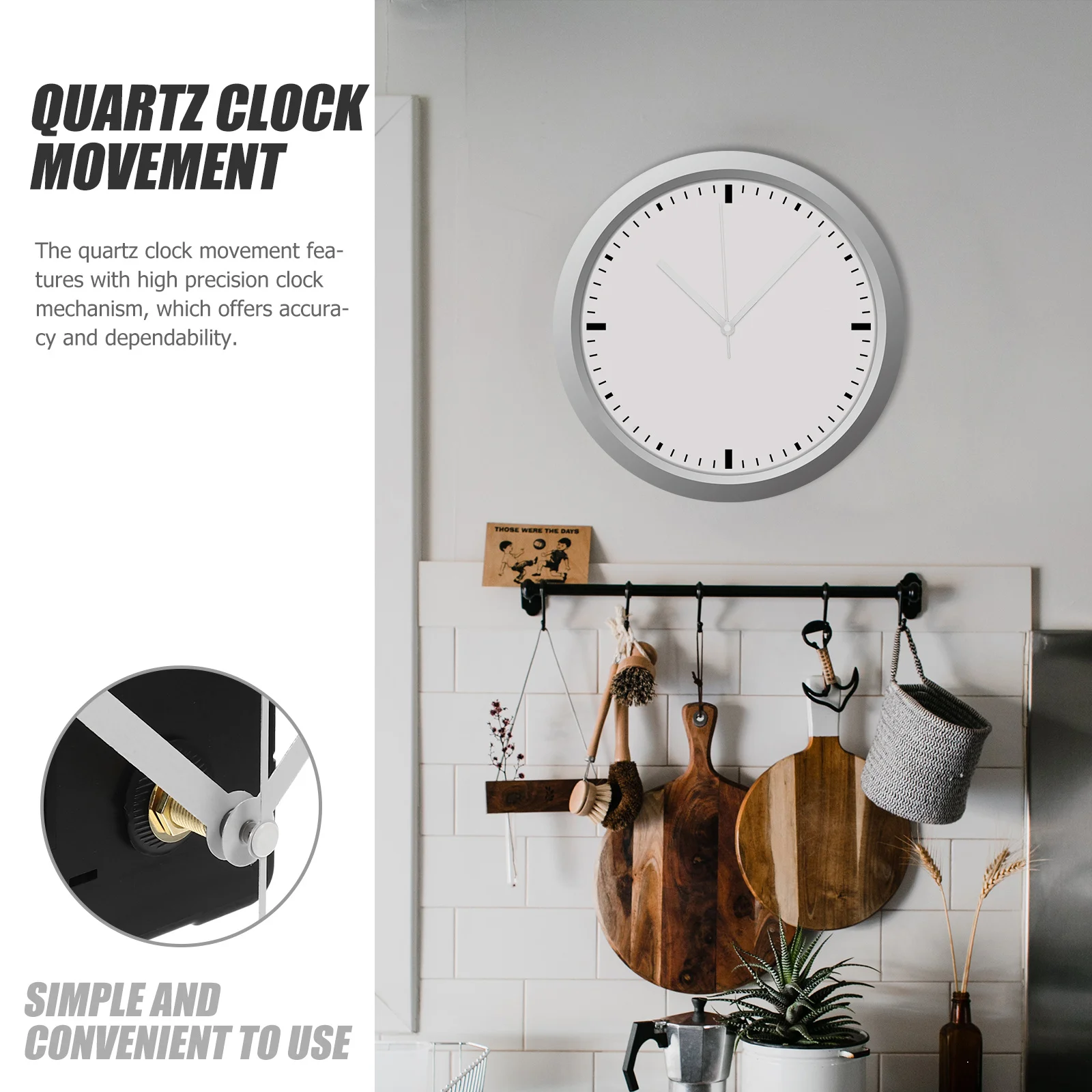 

2Pcs Clock Movement Quartz Mechanism Replacement Silent Non-Ticking DIY Wall Clock Repair Parts Accessories Durable