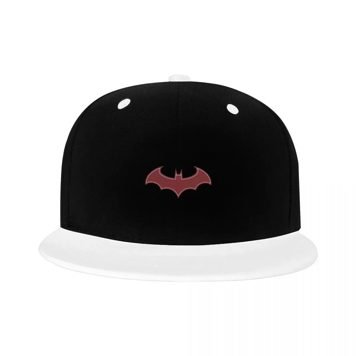 Red Geometric Bat Flat Brim Hat Embroidery Baseball Cap Hip Hop Hat