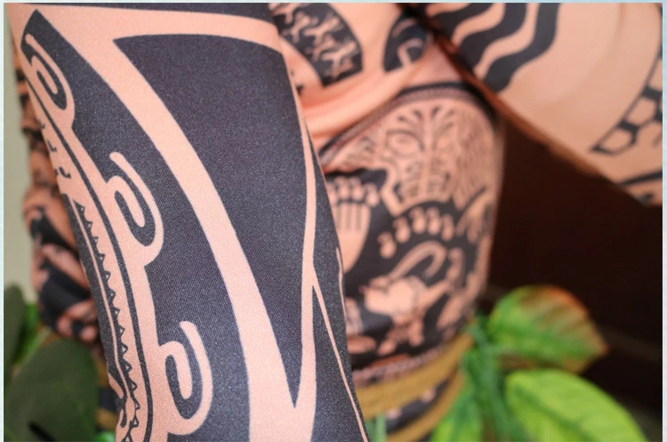 وشم ماوي زي تنكري ، تي شيرتات وسراويل ، تنورة بأوراق الشجر ، 3 زي هالوين