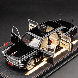 1:24 HONGQI L5 parata militare auto modello in lega auto giocattolo pressofusione di metallo suono e luce auto giocattoli per bambini veicolo