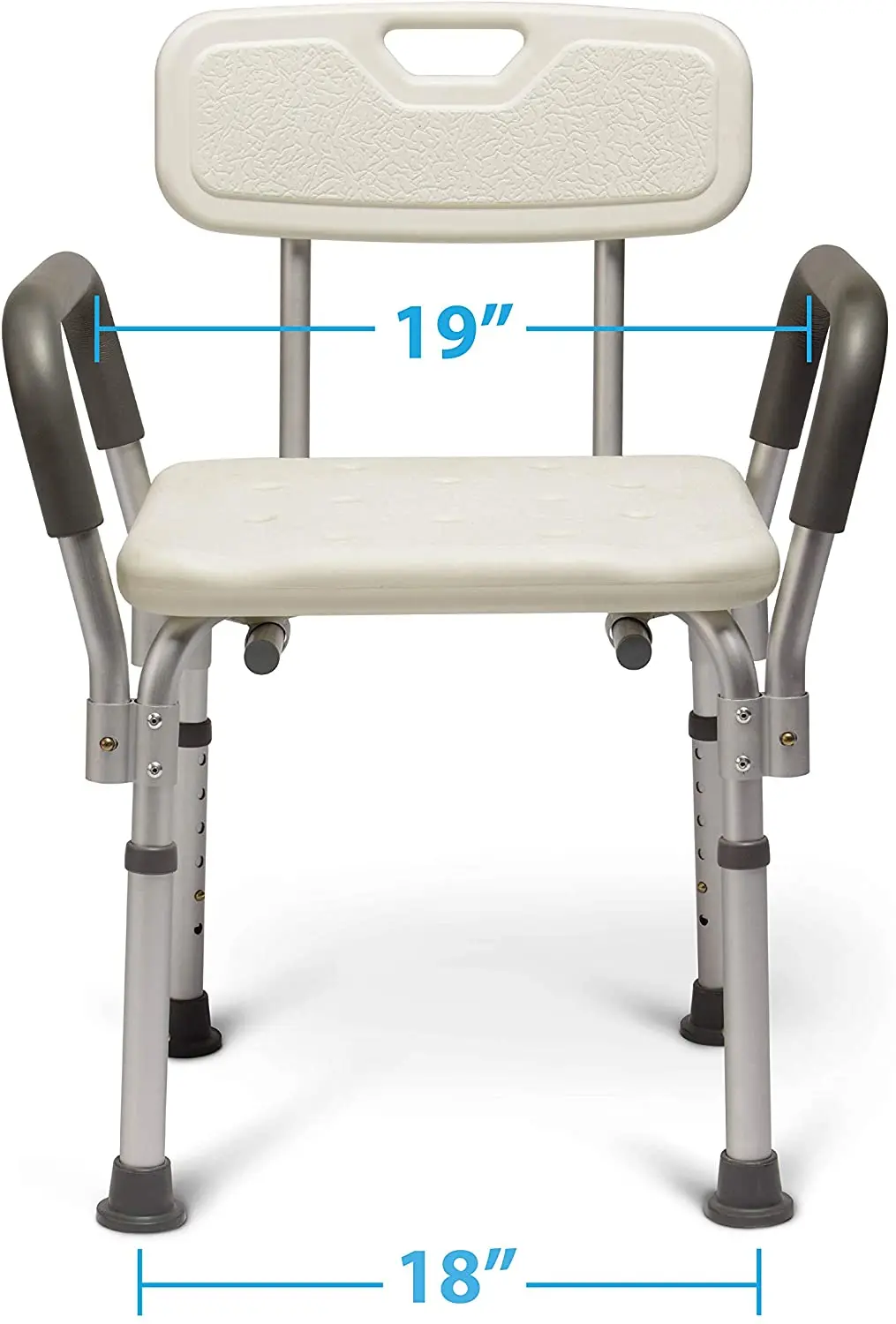 Adjustable Aluminum Bath Seat Shower Chair Safety Equipment for Elderly and Disabled Height Customizable Health Care Supplies