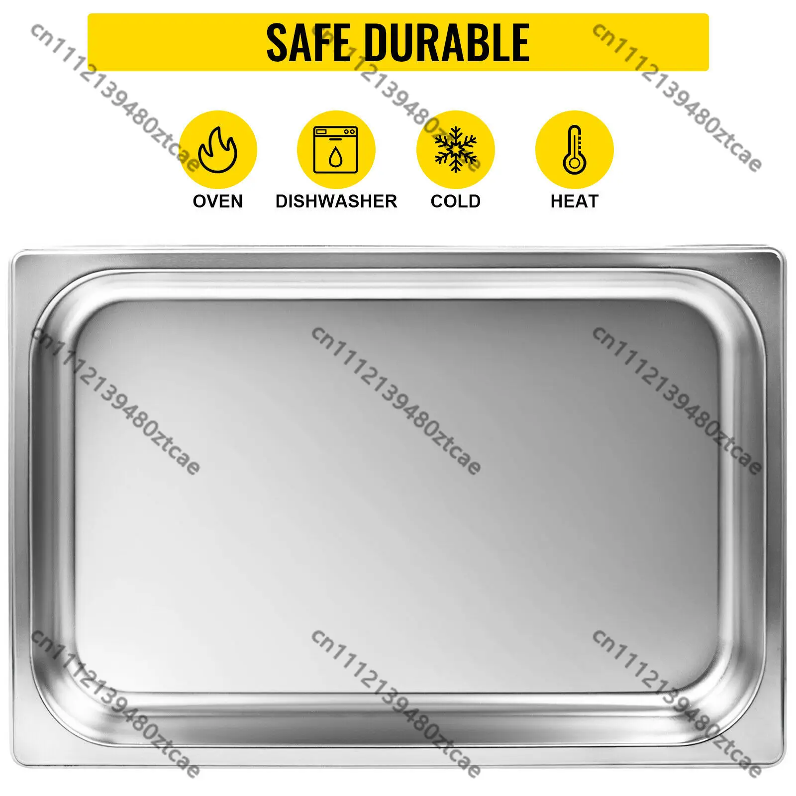 8.5L-20L Stainless Steel Buffet Food Pan Steam Table Container Catering Tray for BBQ Party Banquet Use