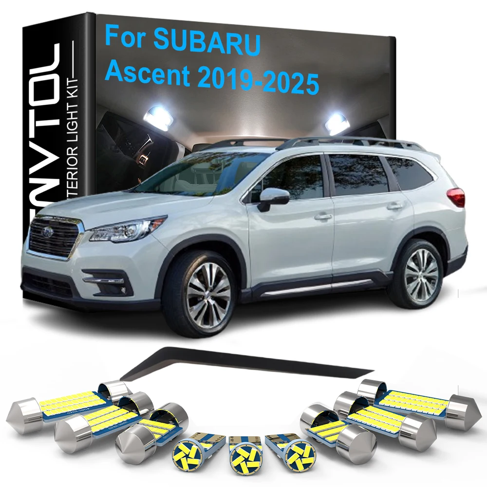 19 قطعة LED أضواء داخلية Canbus لسوبارو صعود 2019 2020 2021 2022 2023 2024 2025 قبة القراءة جذع الباب لوحة ترخيص مصباح