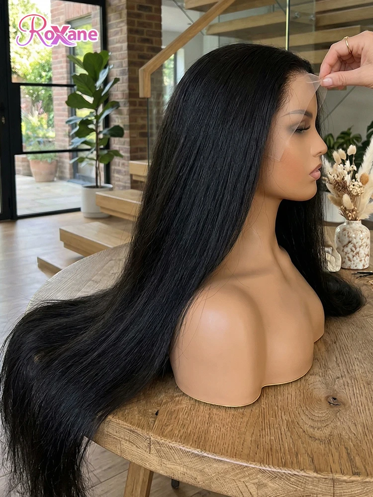 

Натуральные прямые парики из человеческих волос 30-40 дюймов, 13x6 HD Lace Frontal Wig, плотность 250, для женщин, предварительно выщипанные, бразильские парики из натуральных волос на кружевной основе