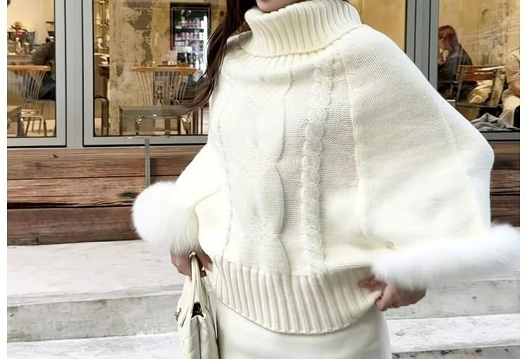 سترة نسائية جديدة لخريف وشتاء 2025 سترة متماسكة فضفاضة على طراز كسول للنساء #6