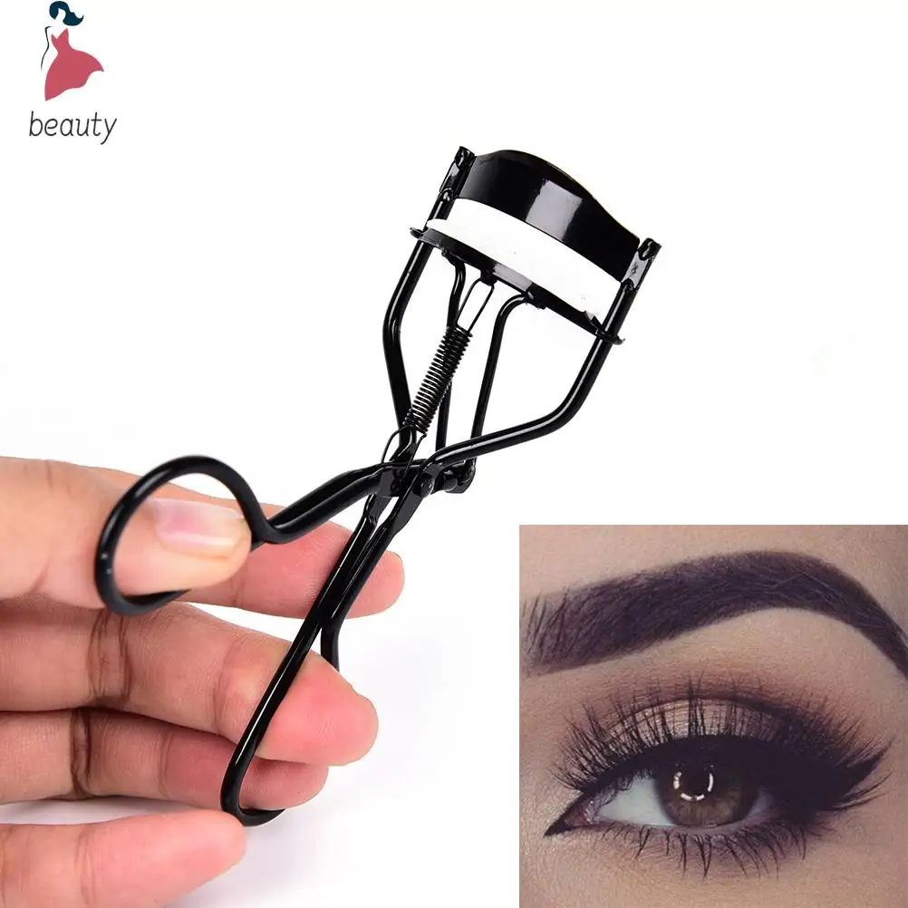 1Pc Stainless Steel Eyelash Curler Black Women Nature Style Curved Eyelashes Make Up Tools