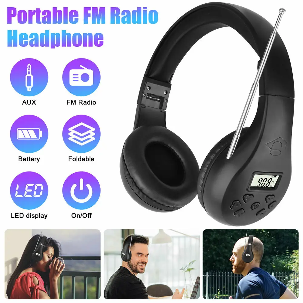 FM Headphone Radio Receiver Stereo Headset Radio Earphone Receiver For Conference Simultaneous Interpretation