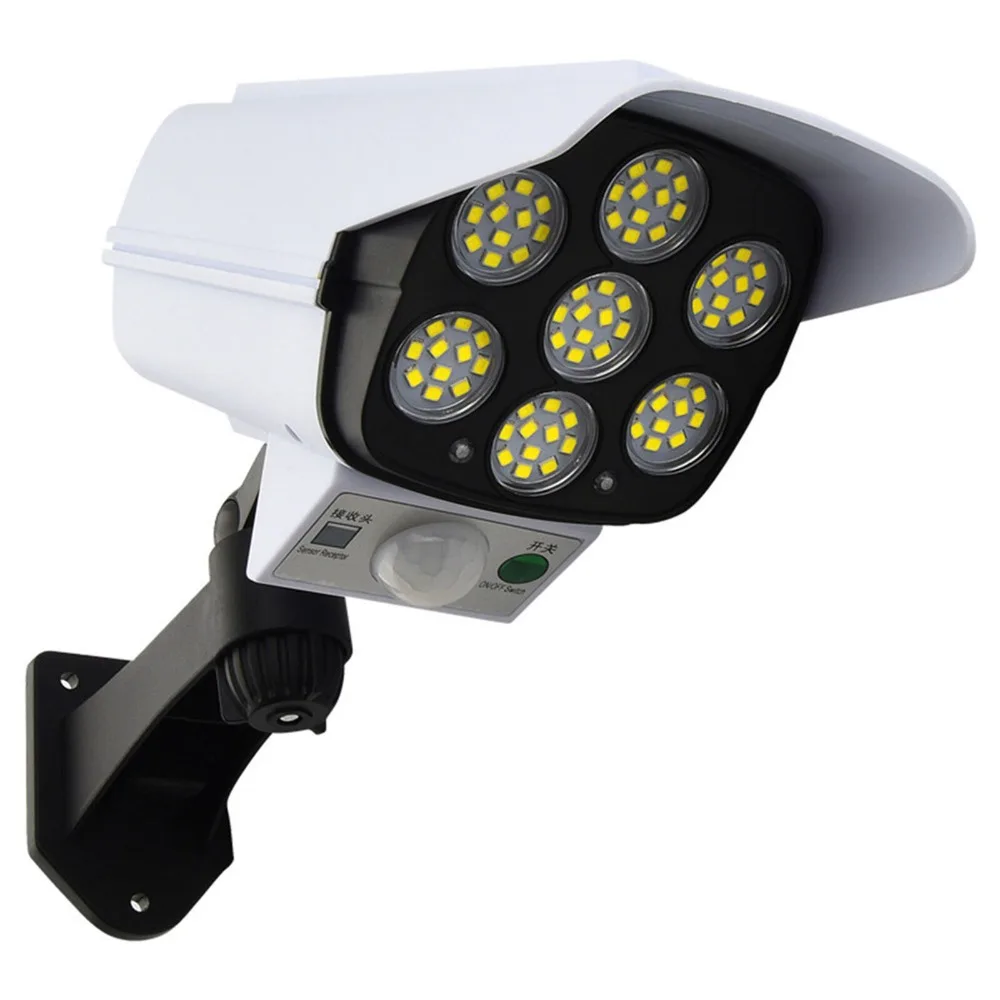 Solar 77LED Überwachungslicht Anti-Diebstahl- und Anti-Diebstahl-Wandleuchte Drahtlose Wandleuchte Dekoratives Licht Straßensimulationskamera