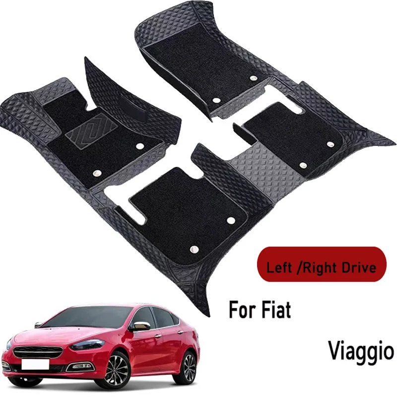 Car floor mats for Fiat Viaggio 2012 2013 2014 2015 2016-2018 Customauto foot Pads automobile carpet cover interior accessories