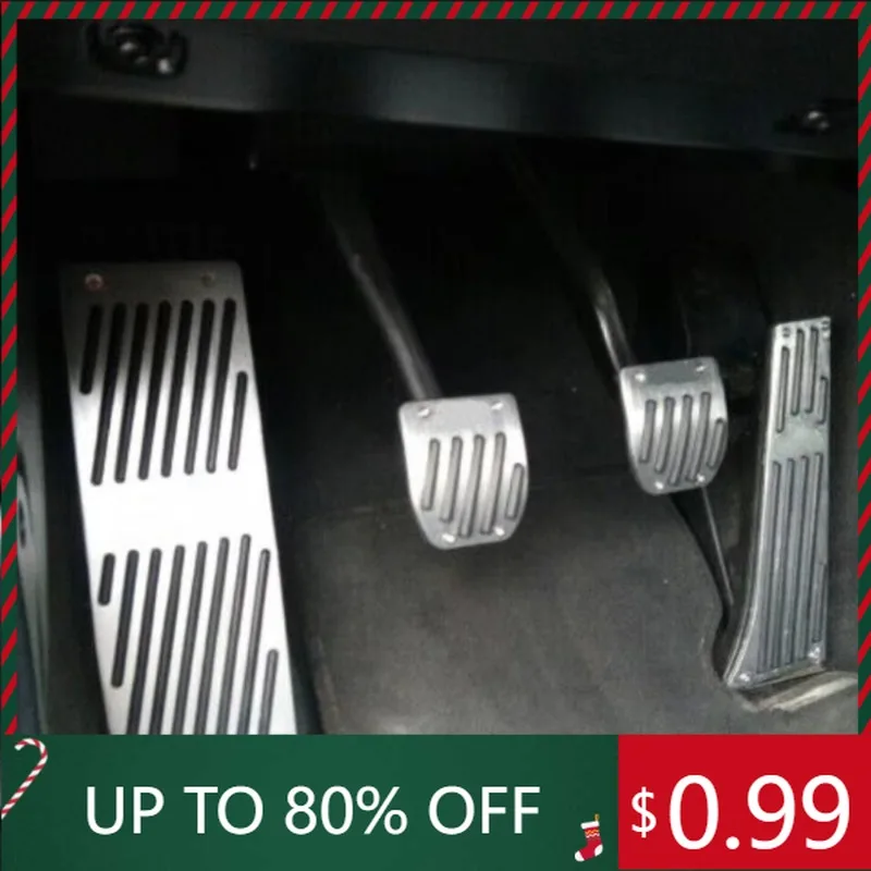 

Fashion Silver/Black Aluminium Alloy Car Pedals Rest For BMW X1 E46 E90 E92 E93 E87 Car-Styling accessories p Interior Stickers