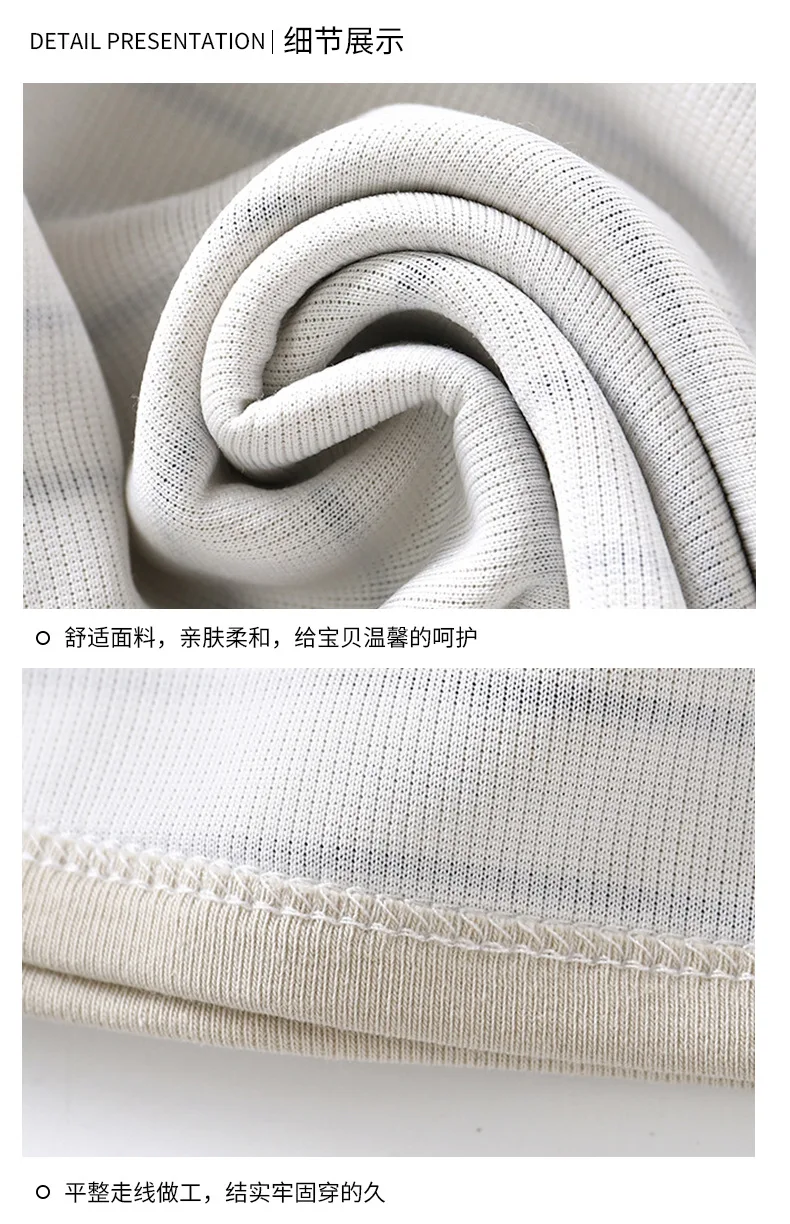 Rundhals-Streifen-T-Shirt mit Knöpfen und langen Ärmeln für Kinder, Herbst-Jungen-Basisshirt, Mädchen-Basisshirt, Baby-Winter-Oberteil, Kinder-T-Shirt – Detail 15