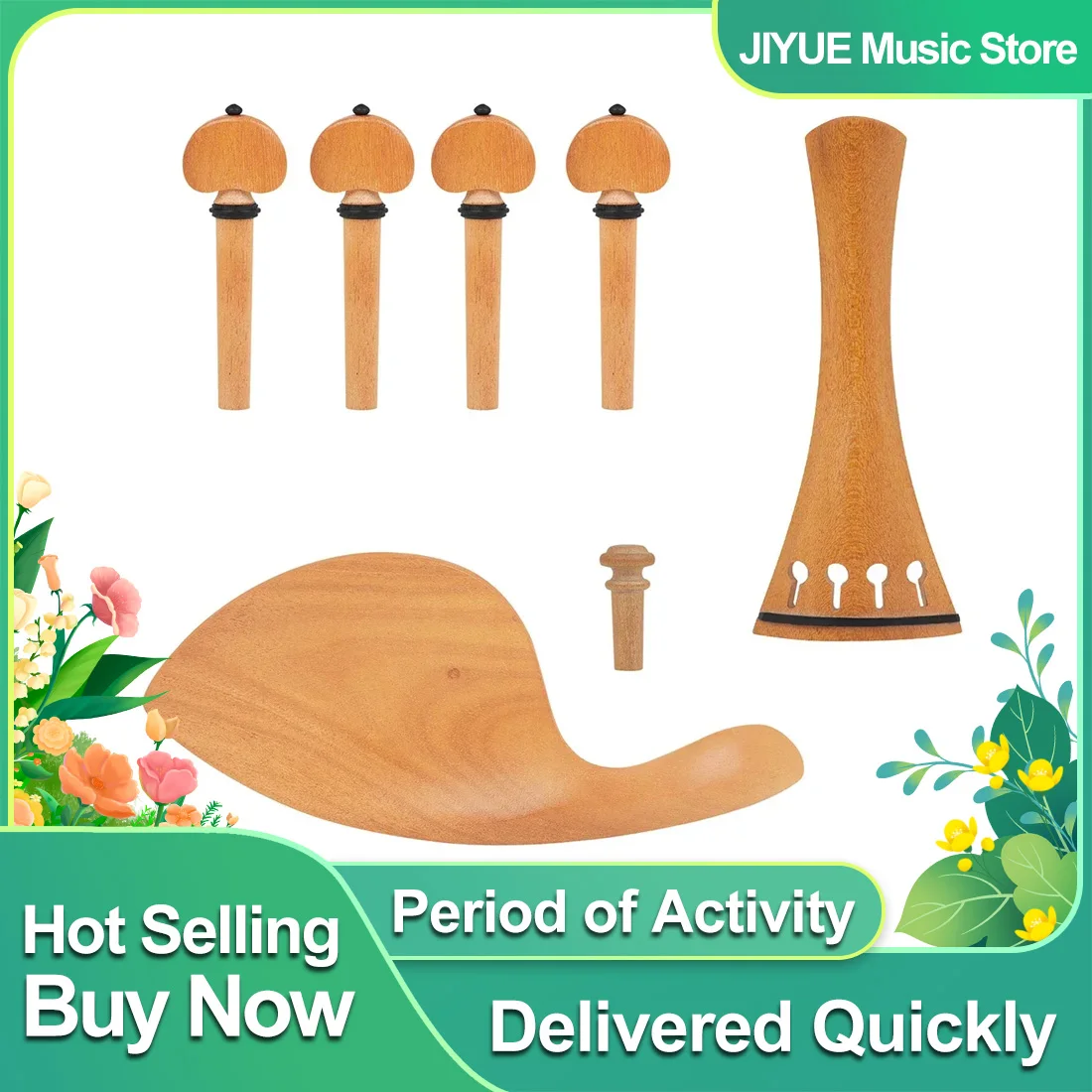 

Комплект хвостовиков для скрипки, колки для настройки, подставка для подбородка, классический полированный фитинг из розового дерева в Африке для 4/4 3/4, сменные аксессуары для скрипки