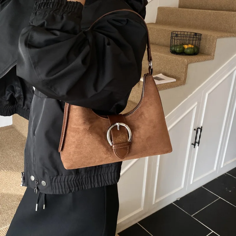 

Matte underarm bag for women, 2025 new fashion versatile single-shoulder crossbody bag vintage handbag